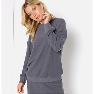 Eberjey - Cozy Time Combo Sweatshirt in Gunmetal Grey